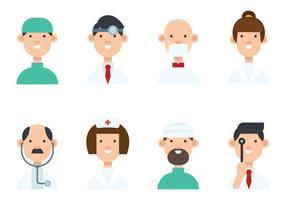 Set of Various Doctor Avatar Vectors